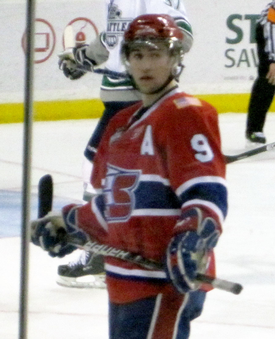 Tyler Johnson in hockey gear, 2011