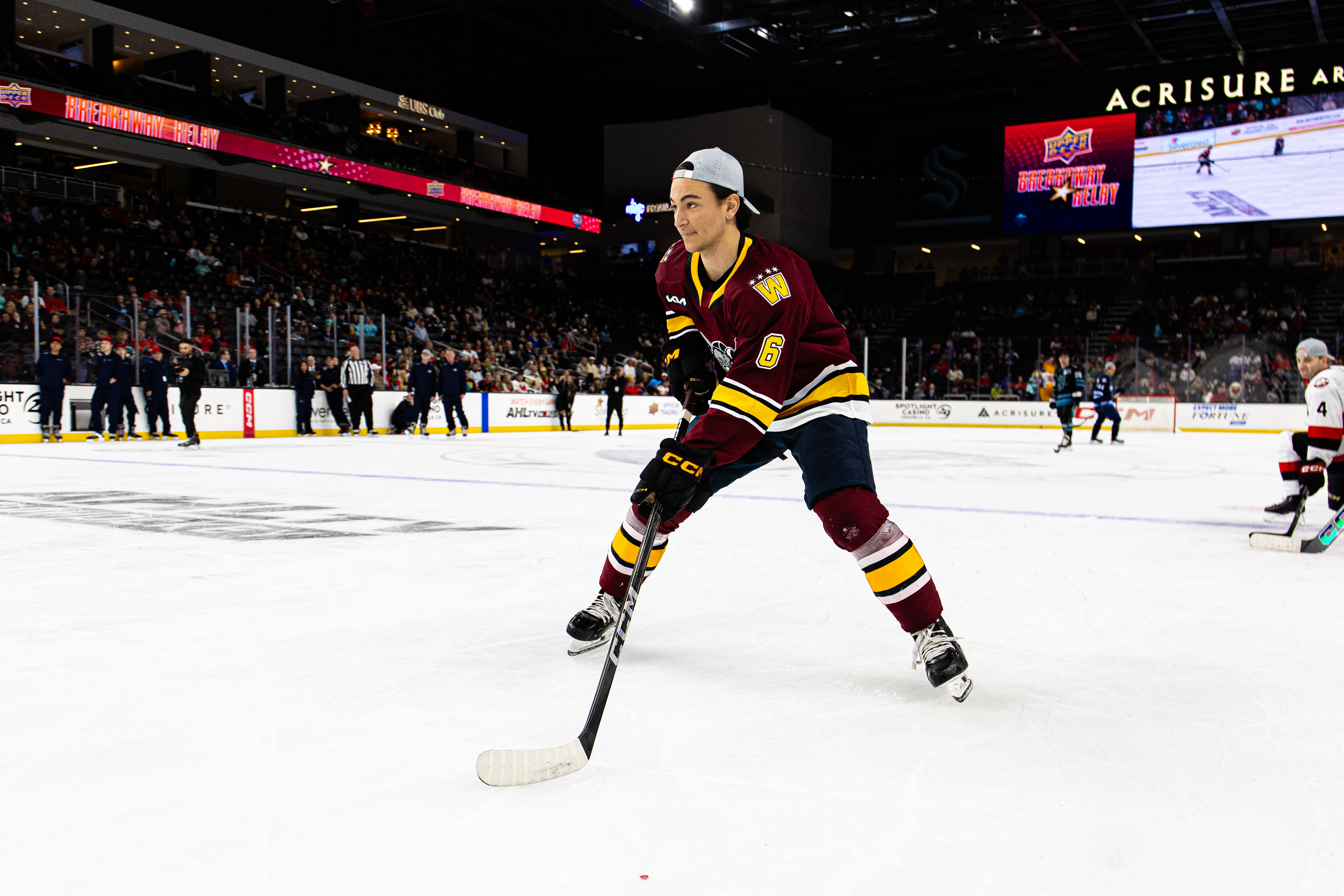 Ryan Suzuki in action at the 2025 AHL All-Star Skills Competition