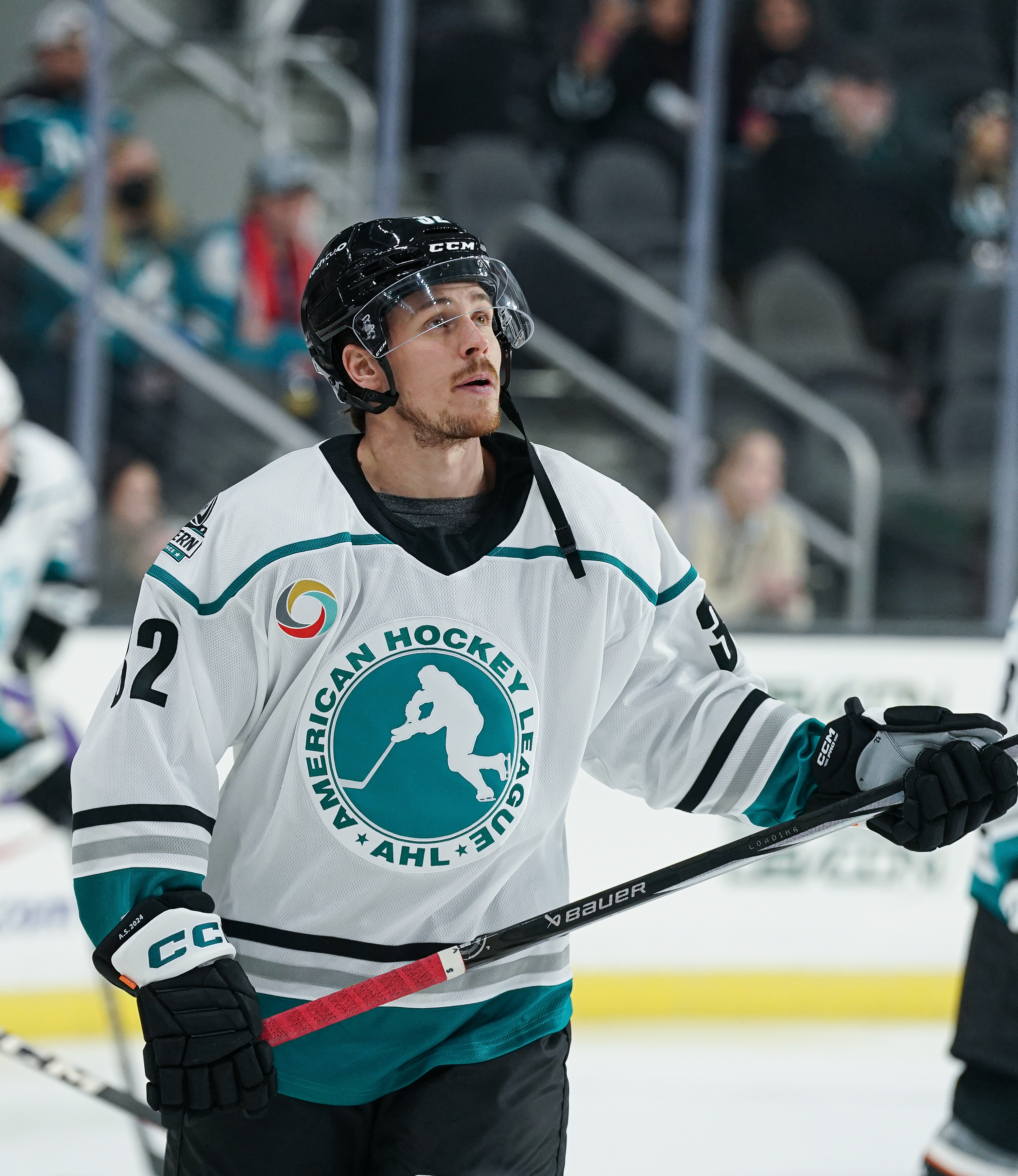 Lucas Carlsson in AHL All-Star Challenge uniform, February 2024