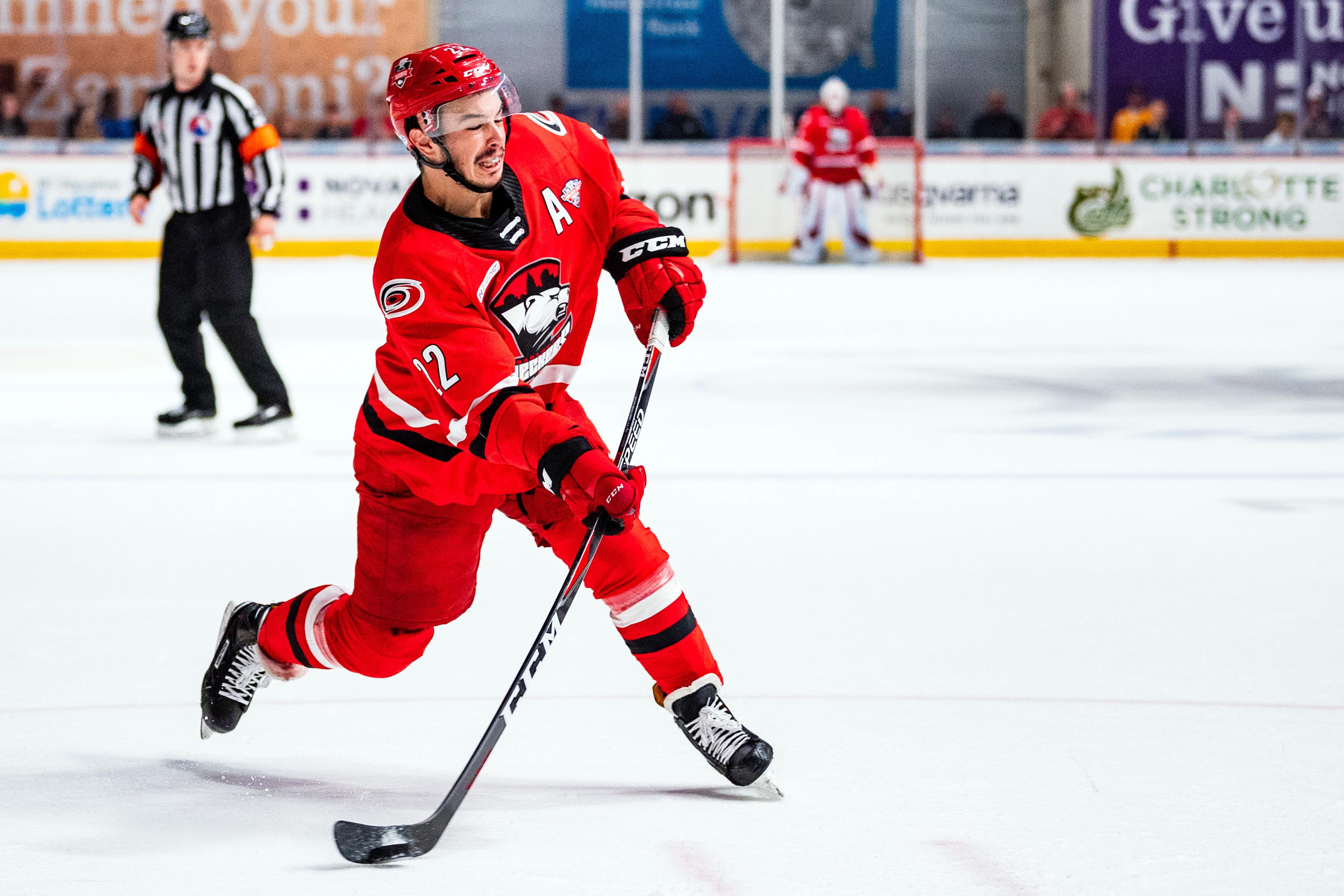 Andrew Poturalski in-game at the 2019 Calder Cup Finals