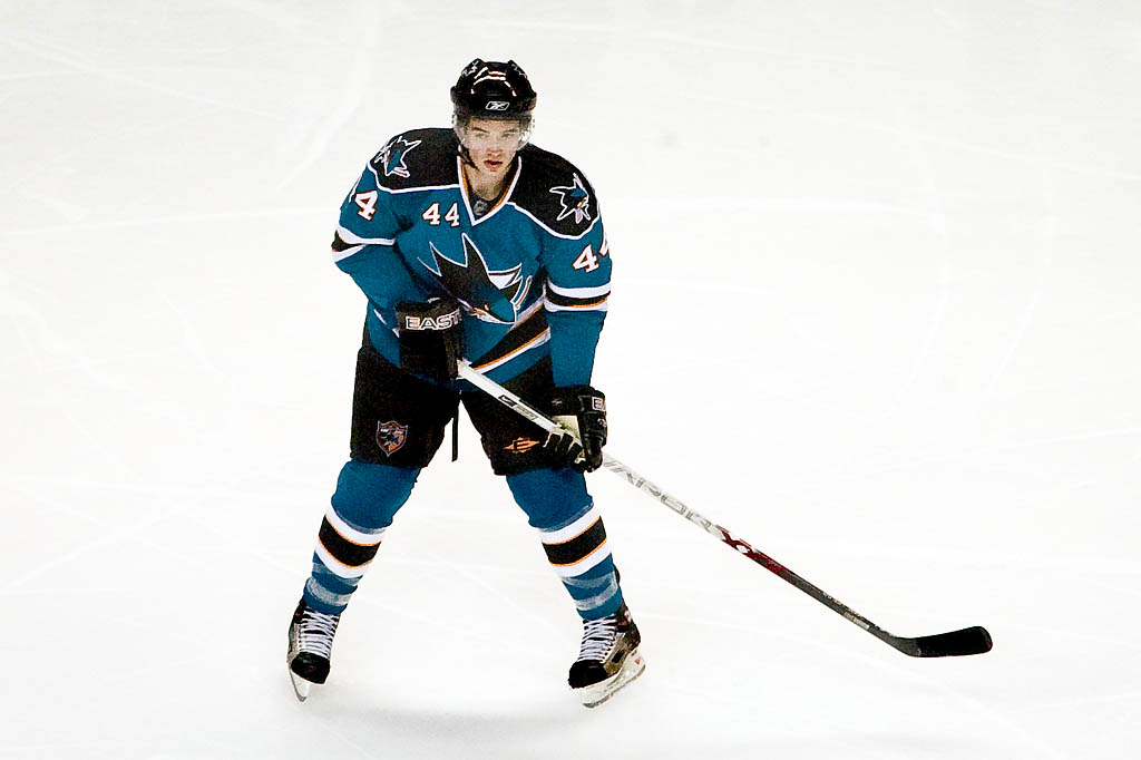 Marc-Edouard Vlasic at Sharks vs Ducks pre-season game 2007