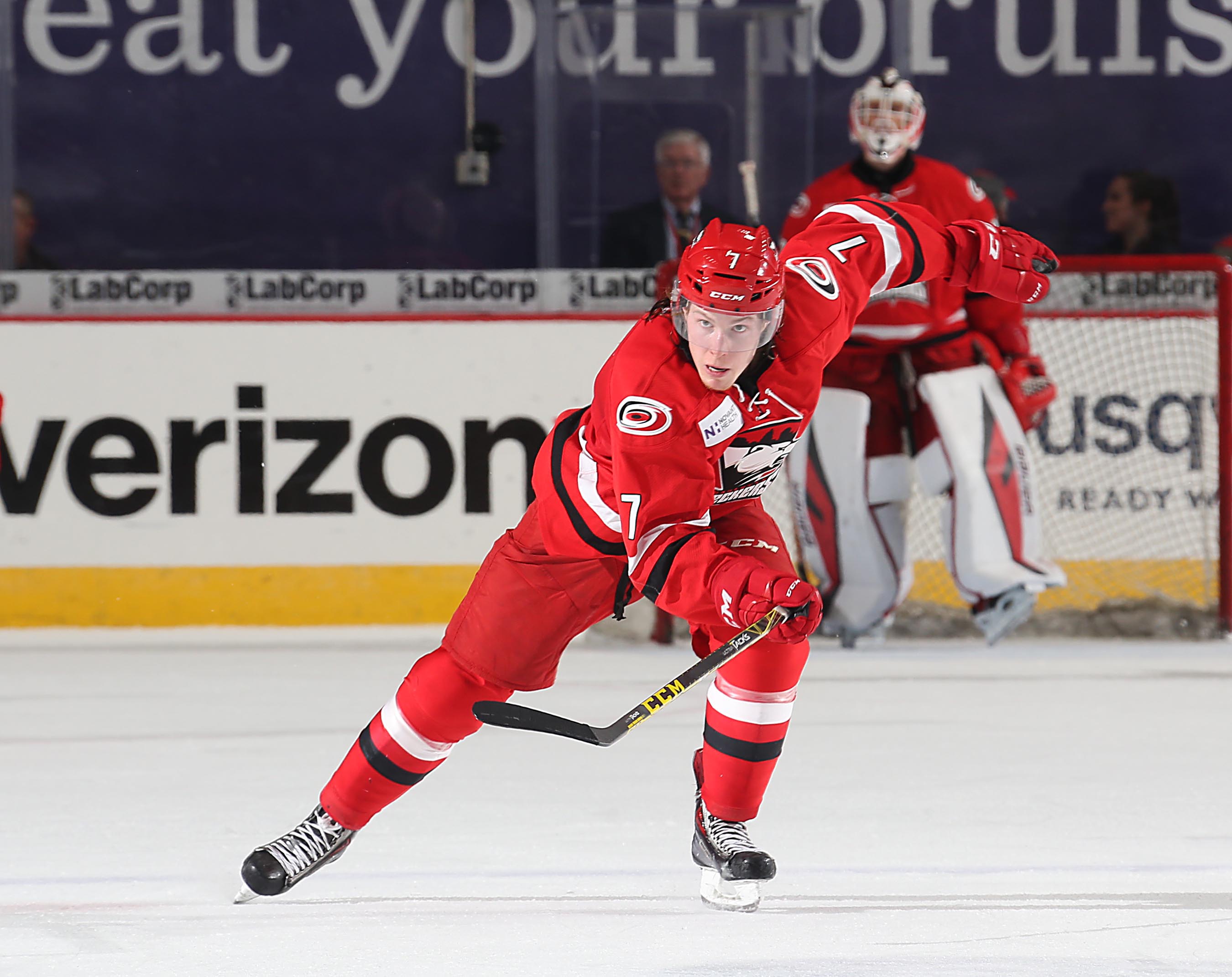 Brock McGinn in Charlotte Checkers uniform