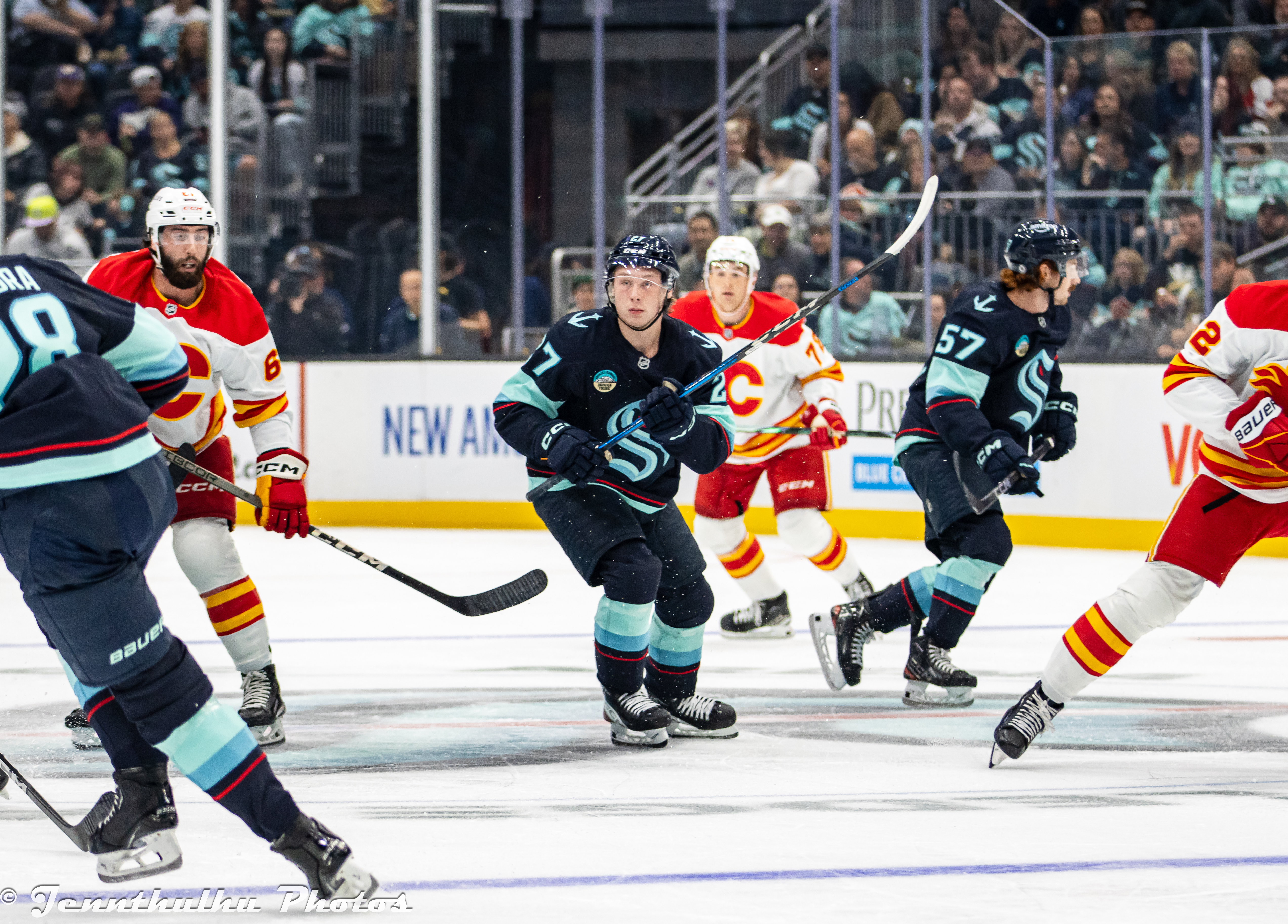 Clark Bishop in Flames uniform during 2024 preseason game