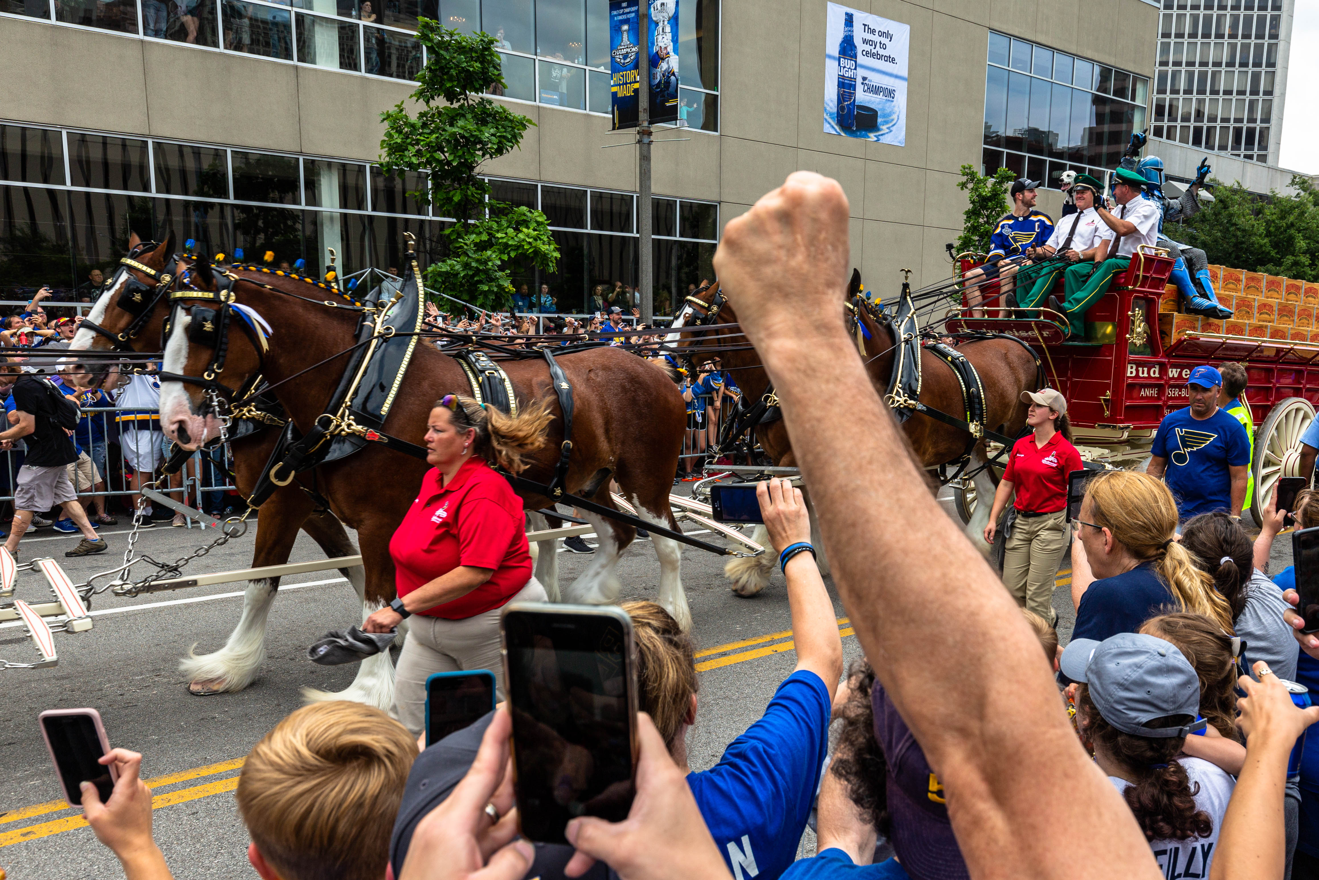 Alex Pietrangelo on the Stanley Cup parade beer wagon, 2019