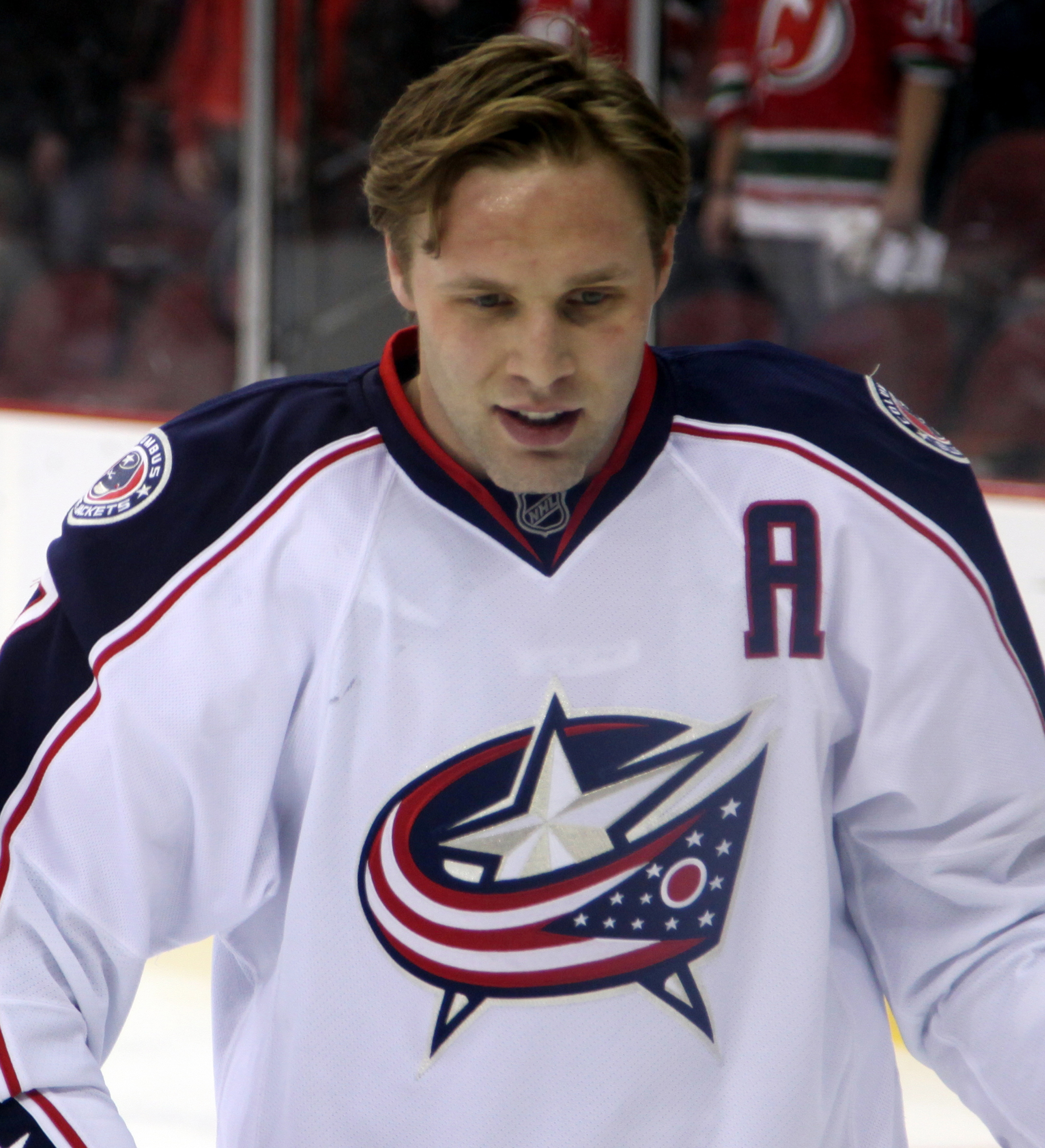 Jack Johnson in Blue Jackets jersey, 2013