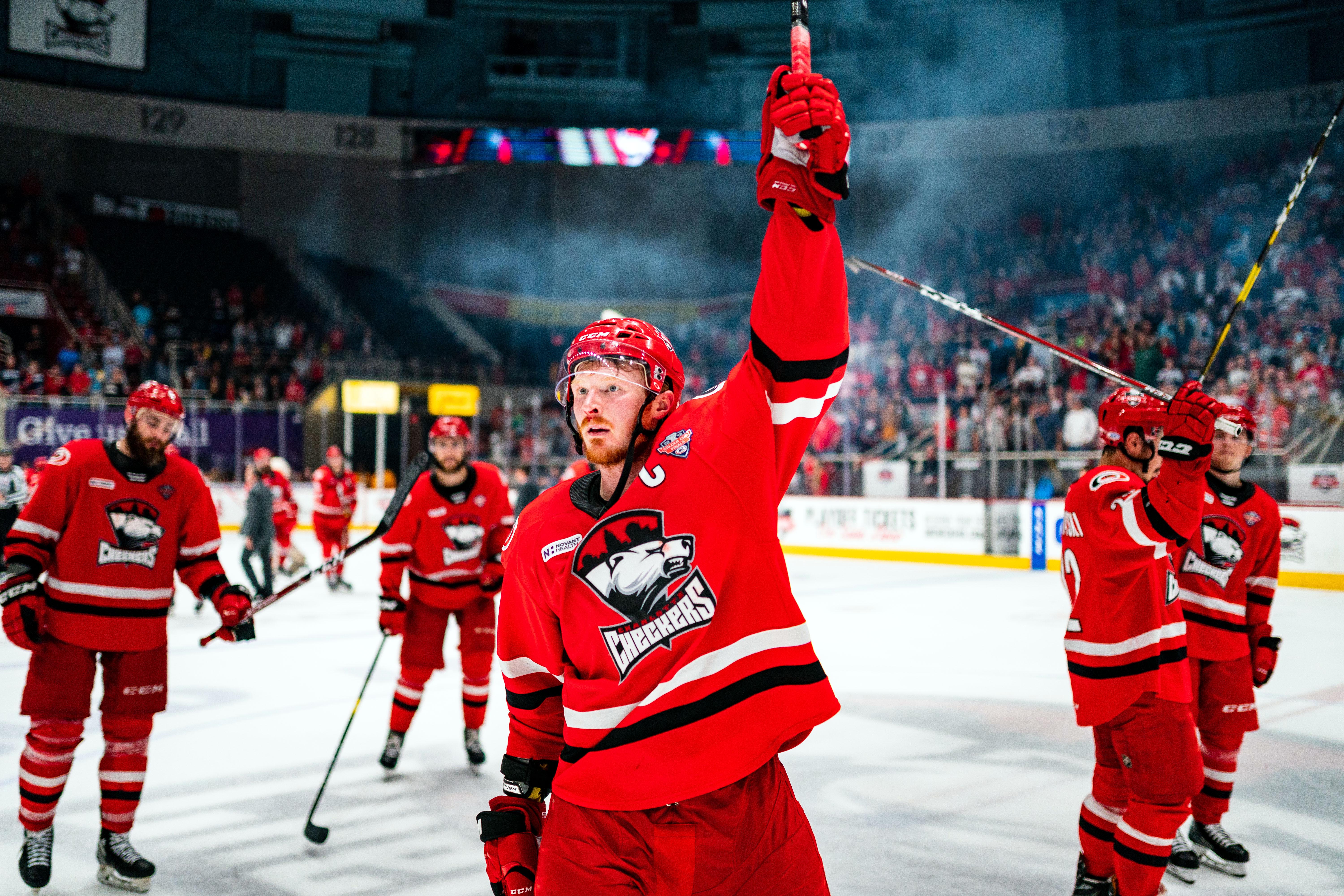 Patrick Brown in action during Game 2 of the 2019 Calder Cup finals