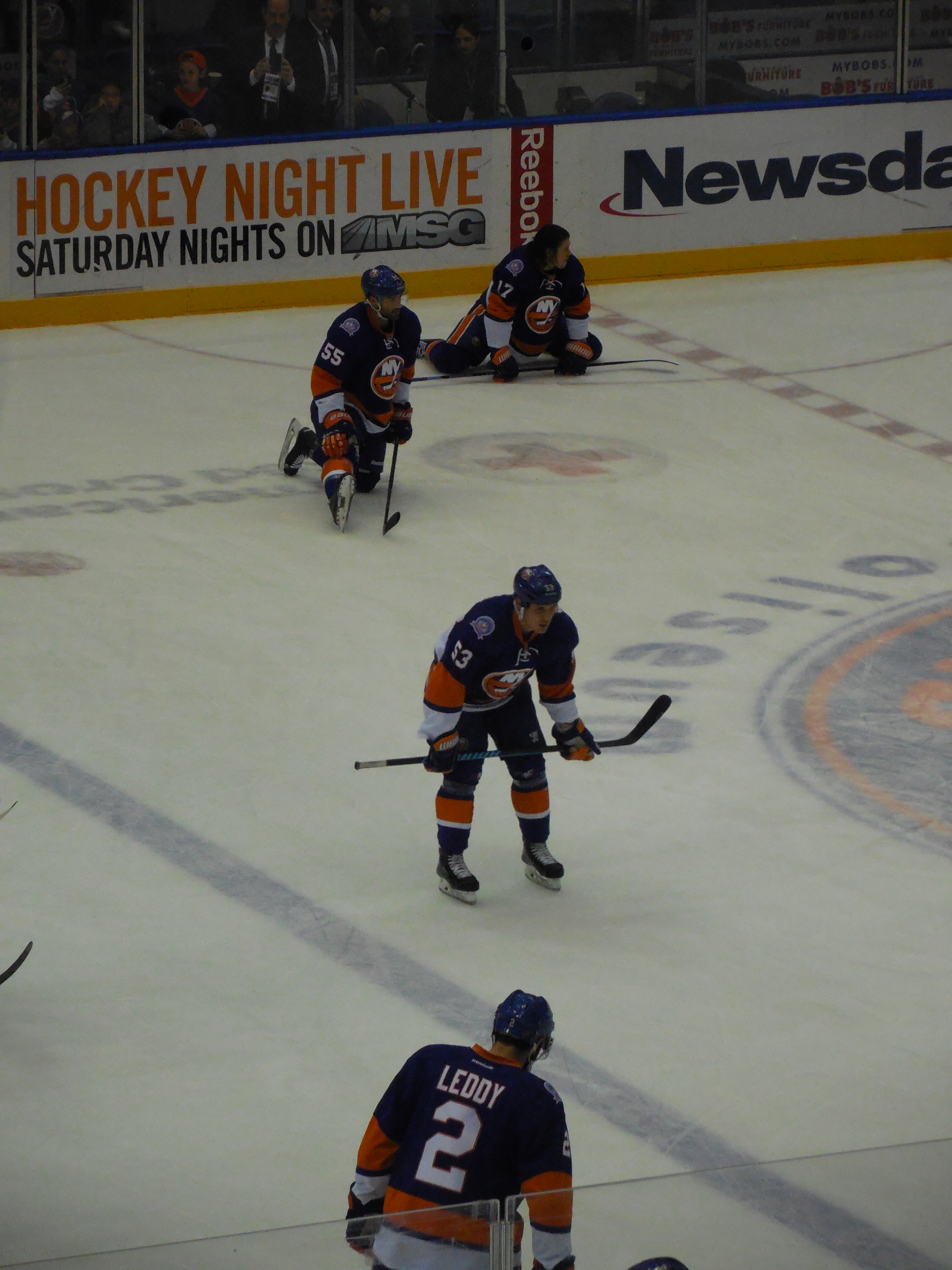 Matt Martin in game vs. Detroit at Nassau Coliseum, March 29, 2015