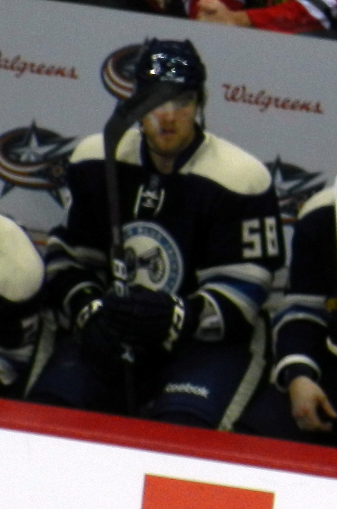 David Savard in action with the Columbus Blue Jackets in 2012