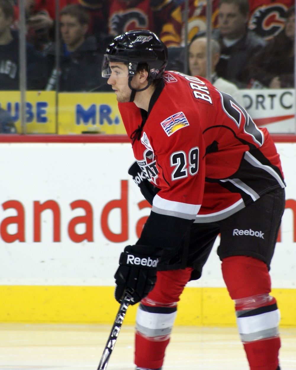 T. J. Brodie in action during an AHL game in 2011