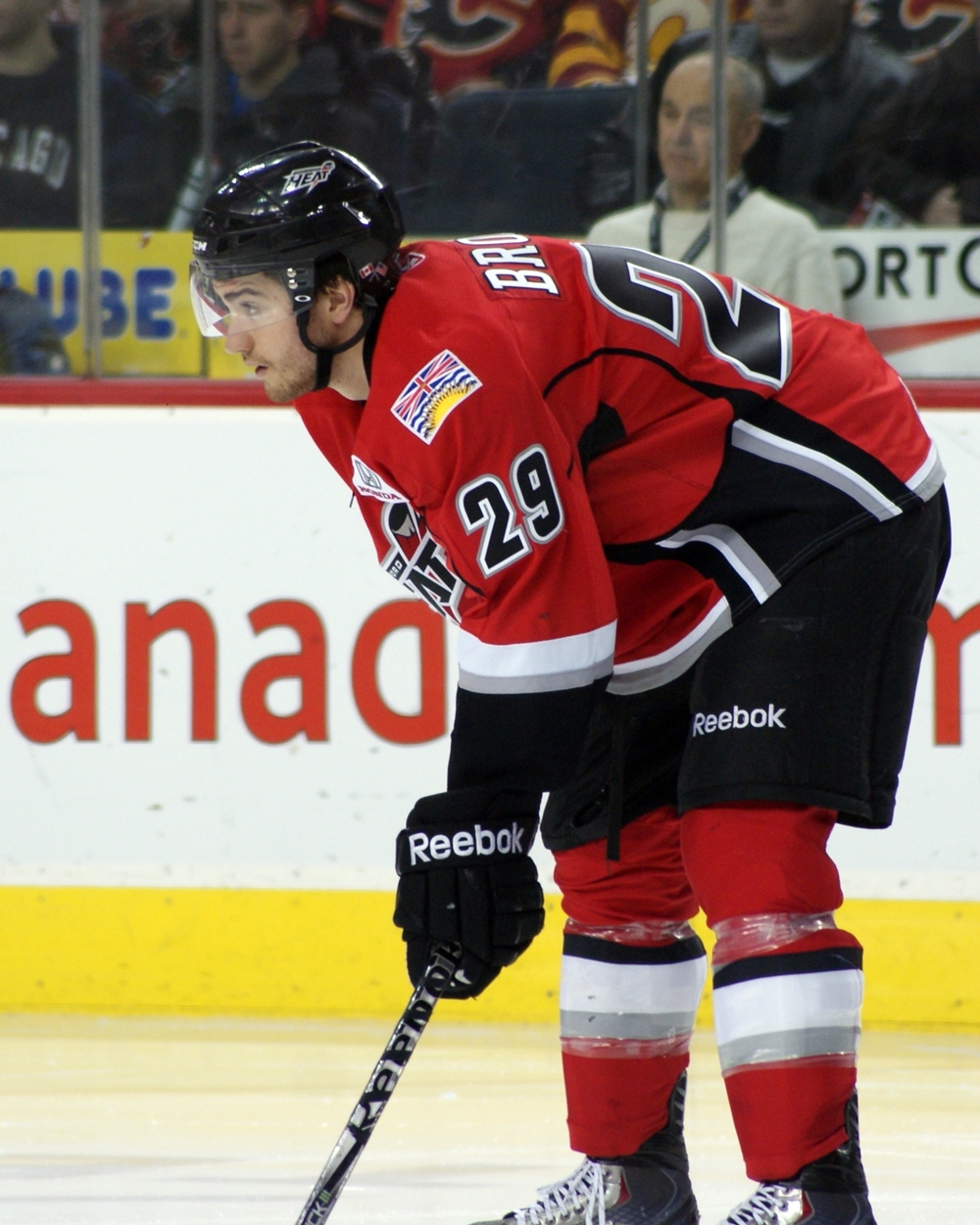 T. J. Brodie playing with the Abbotsford Heat in 2011