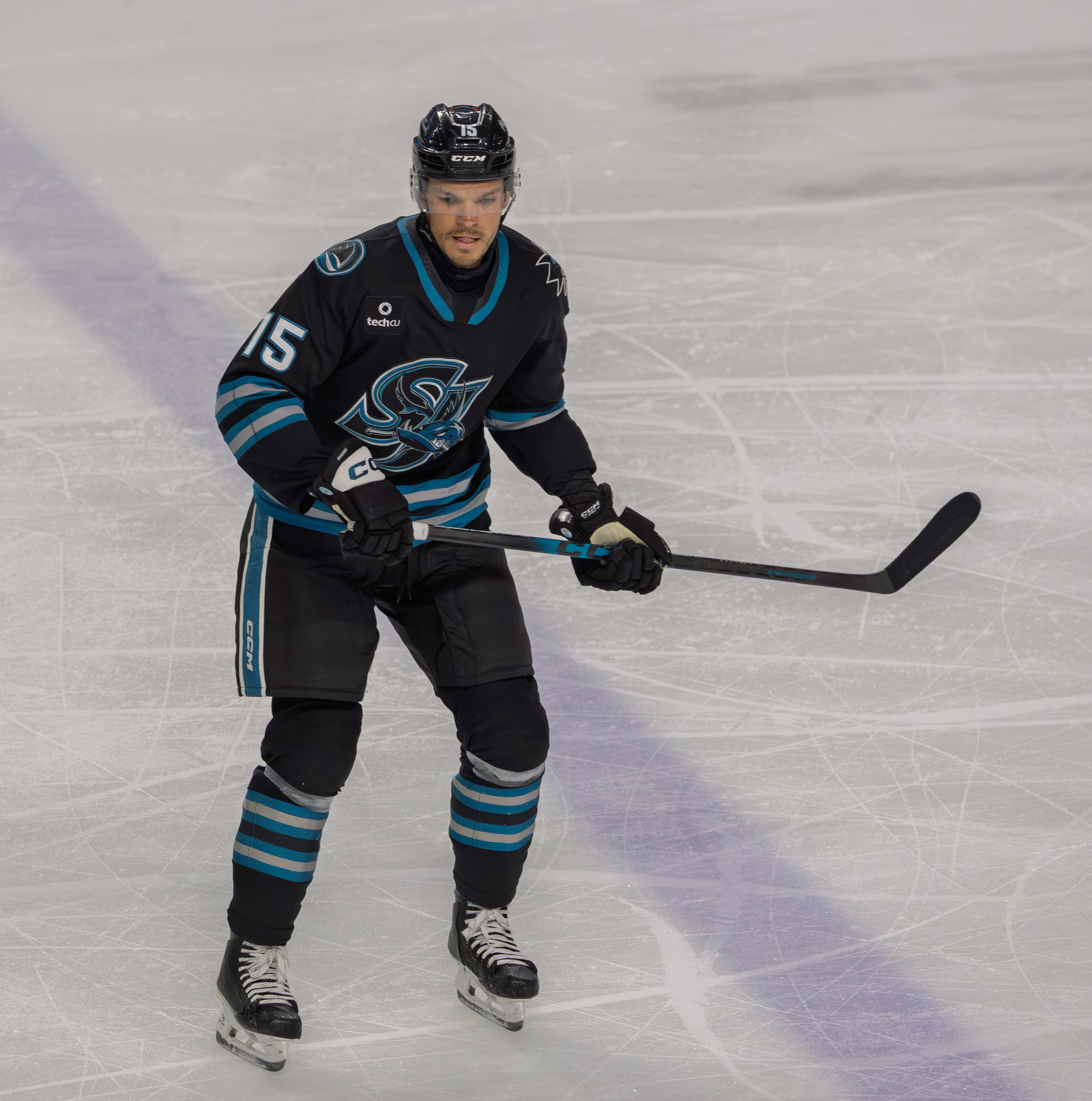Shane Bowers in San Jose Barracuda uniform
