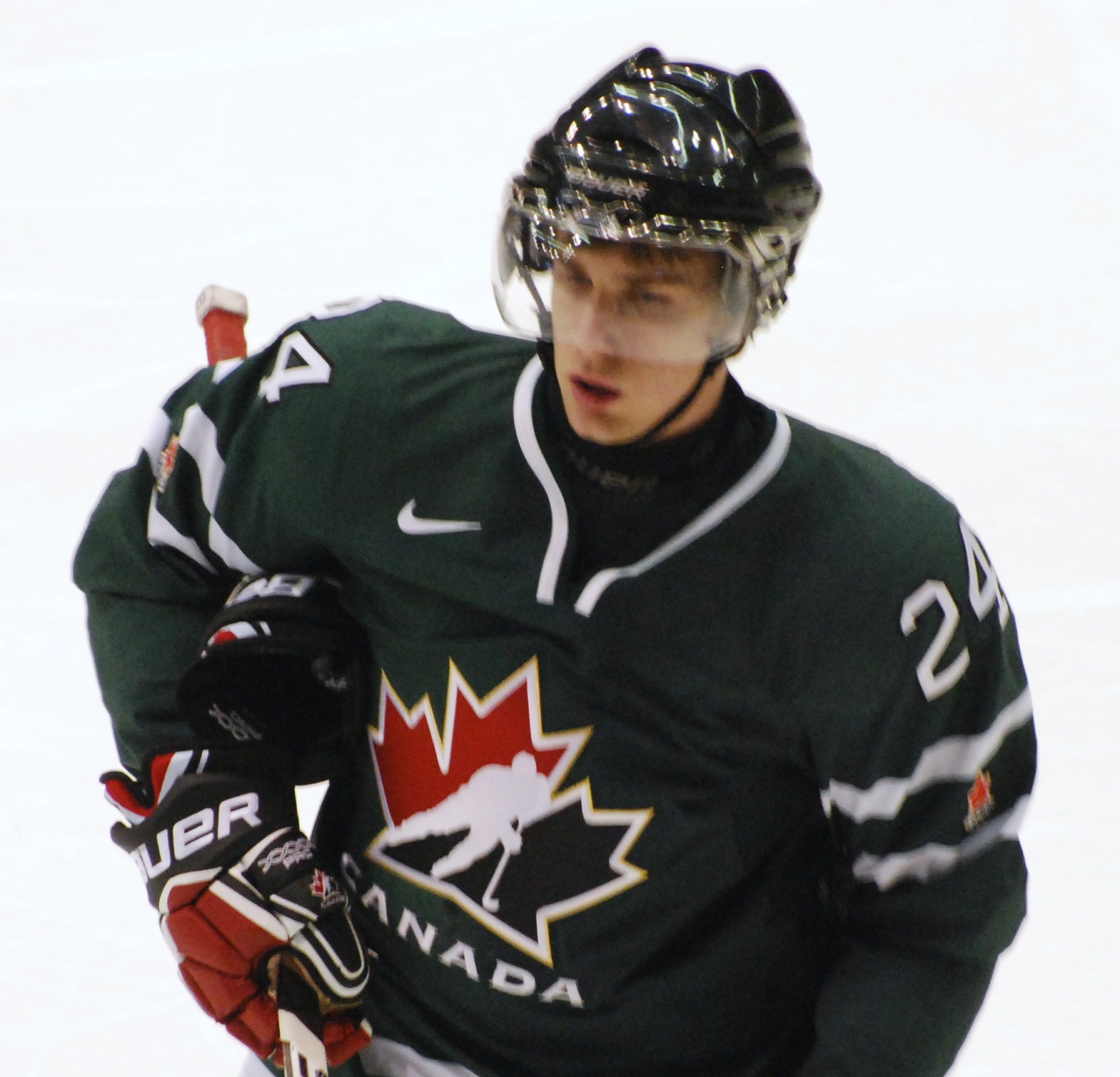 Calvin de Haan during an exhibition game before the 2010 World Junior Championships