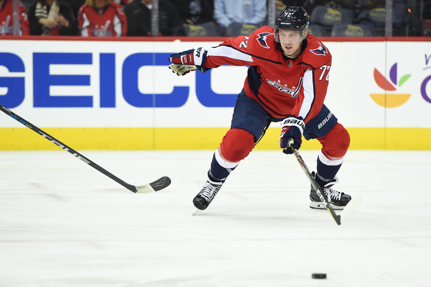 Travis Boyd in action vs. Predators, April 2018
