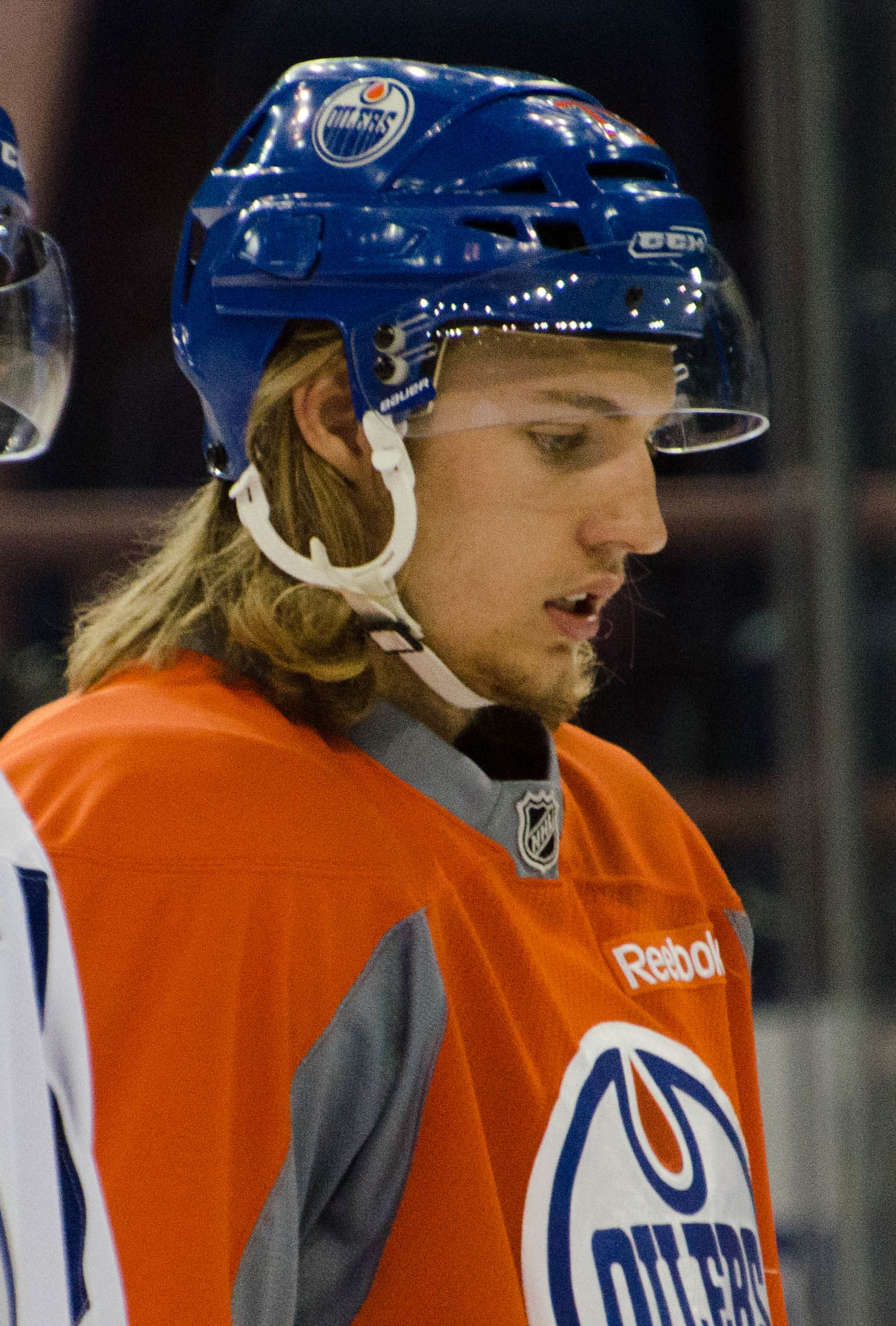 William Lagesson in 2015 posing in hockey gear