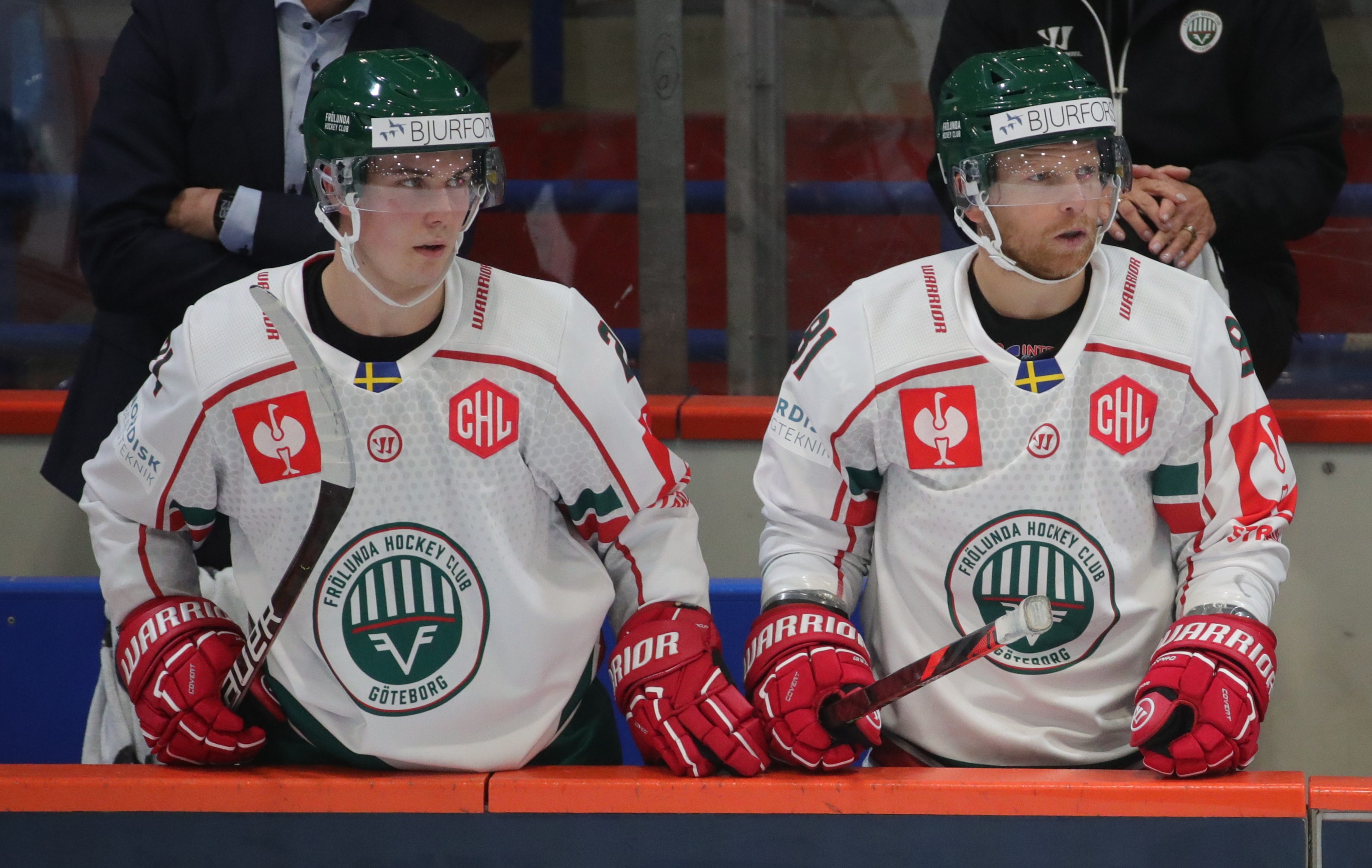 Jere Innala in play during CHL Berlin vs. Frölunda 2022
