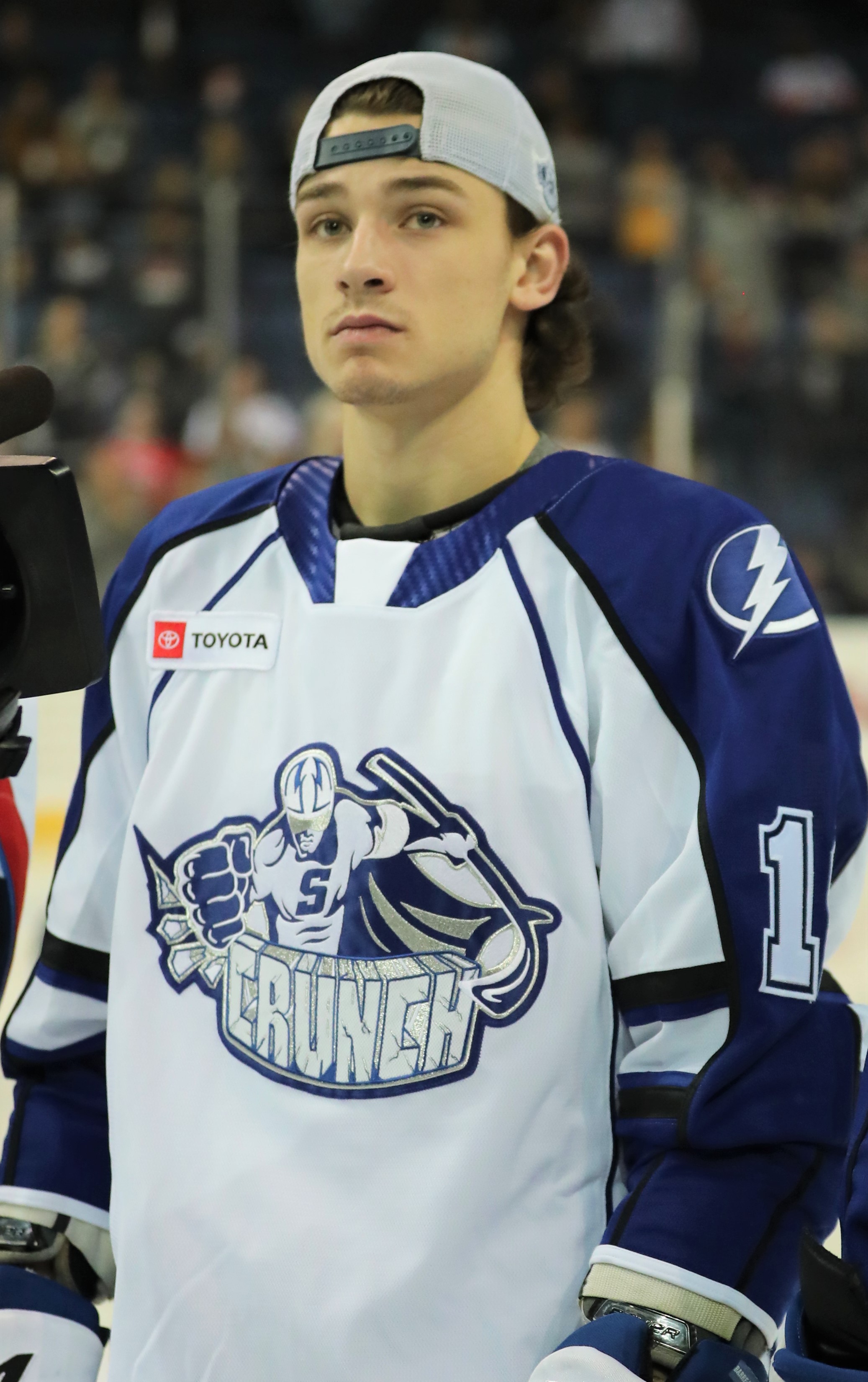 Alex Barré-Boulet in action, hockey portrait.